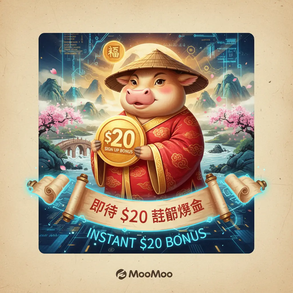 instant $20 sign up bonus - MooMoo